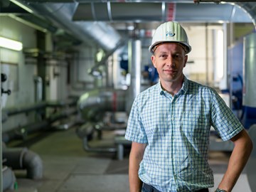 Mitarbeiter im Heizkraftwerk Plauen Mitarbeiter envia THERM im Heizkraftwerk Plauen
