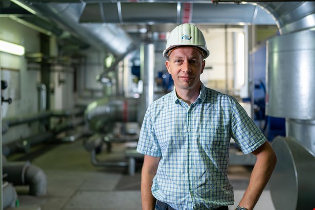 Mitarbeiter im Heizkraftwerk Plauen Mitarbeiter envia THERM im Heizkraftwerk Plauen